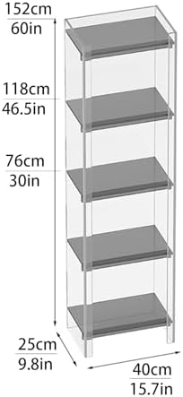 Multi-Level Acrylic Display Stand - Vertical Showcase for Home & Office Ornaments, Colorful Storage Shelves (Green, 40x25x76cm) - Ideal for Organizing & Decorating