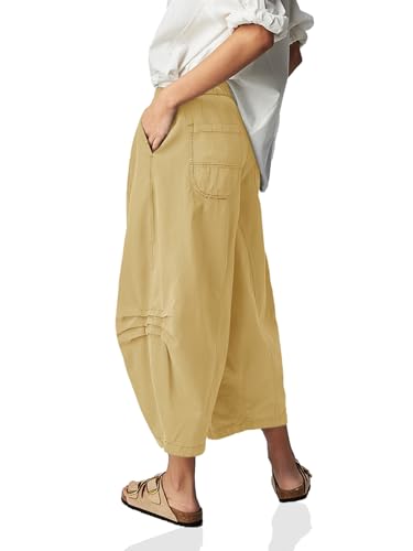 Cicy Bell Womens Harem Pants Casual Baggy Elastic Waist Wide Leg Beach Pants with Pockets3