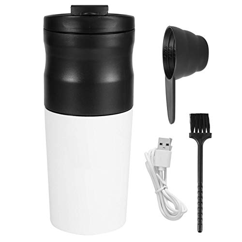 ywewsq Molinillo de Granos eléctrico, preservación del Calor, 1200 mAh, Acero Inoxidable, USB, Taza de Molinillo de café… - Imagen 3
