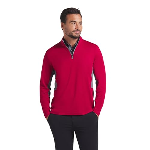 PUMA GOLF PURE 2.0 1/4 ZIP, DARK CRIMSON, S