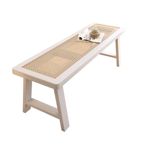 Banc d'entrée en bois meuble chaussures blanc salon couloir 60cm