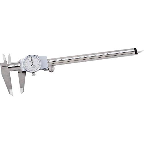 TESA Brown & Sharpe 599-579-8-1 Stainless Steel Dial Caliper, White Face, 0