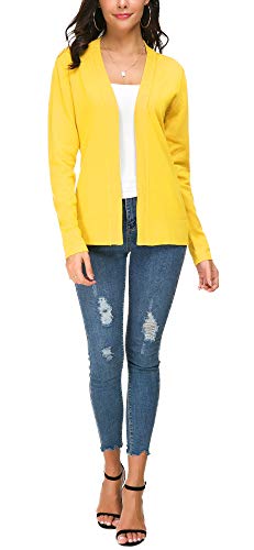 Image of EXCHIC Women's Long Sleeve Open Front Cardigan Sweater Lightweight Casual Knit Sweaters