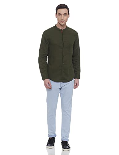 Image of Marks & Spencer Mens Solid Polyester Blend Collared Neck Regular Fit Easy Iron Shirt (Pack of 2)