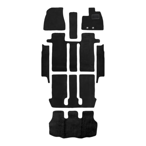 WEIMALL ヴォクシー対応 ノア対応 エスクァイア対応 80系 フロアマット ZWR80系対応 VOXY対応 NOAH対応 Esquire ガソリン車 7人乗り 8点セット ラゲッジマット付き (ブラック)MAT023