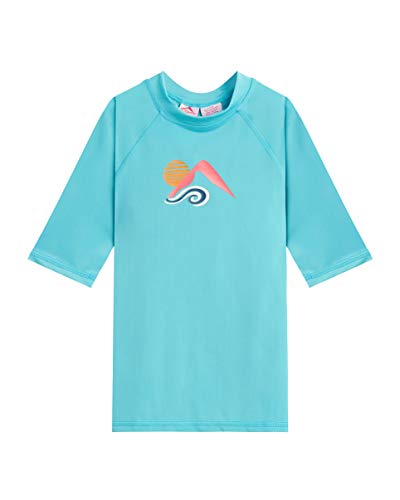 Image of Kanu Surf Girls' Karlie Rash Guard UPF 50+ Sun Protection Short Sleeve Swim Shirt