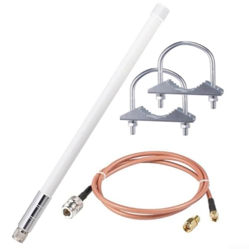 Antena de fibra de vidrio 5.8dBi Omni para Helium HNT N-macho con cable de 1m para Bobcat 2