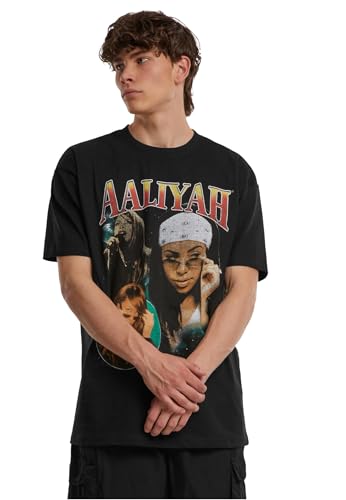 Mister Tee Homme Aaliyah Retro Oversize Thé T-Shirt, Noir, XS EU