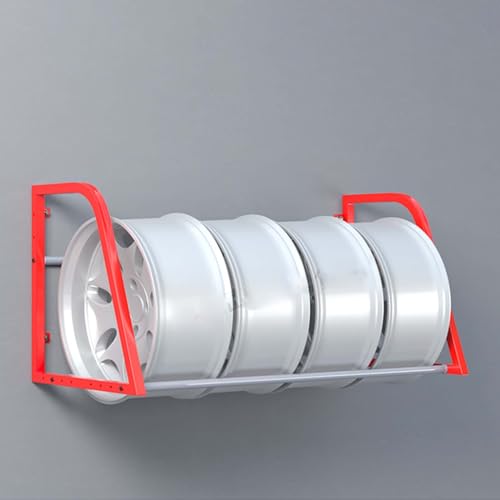Reifenregal, Autoreifenaufbewahrungsregal, verstellbares Autoreifenregal mit Rollen, Reifenregal zur Aufbewahrung von Auto-Ersatzteil/saisonal/Reifen, Lagerraum/Garage/Autowerkstätten Radhalter (Farbe