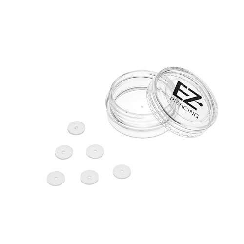 AWD Anti Wildfleisch Disc KLAR 6er Pack Piercing Discs gegen Wildfleisch Keloid und Entzündungen am Bauchnabelpiercing Ohrpiercing inkl. Piercing Box