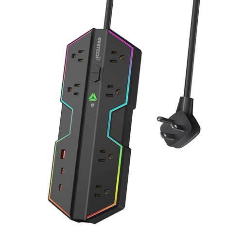 Regleta de protección contra sobretensiones 4000J con puertos USB...