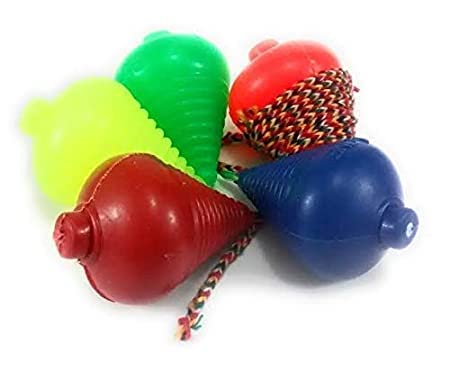 VASHE Jagmoolya Products Plastic Spinning Indian Traditional Tops Lattoo With String Top Toy Kids Game (Pack Of 2)