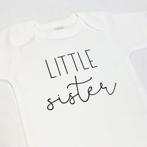 Bump and Beyond Designs Little Sister Shirt Baby Girl Gender Reveal Announcement4