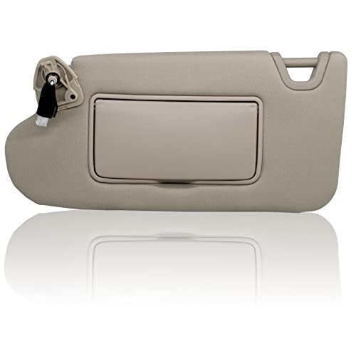 NHILES Left Driver Side Sun Visor Compatible with Nissan Altima 2013 2014 2015 2016 2017 2018 with Light Without Sunroof 96401-3TA2A Beige