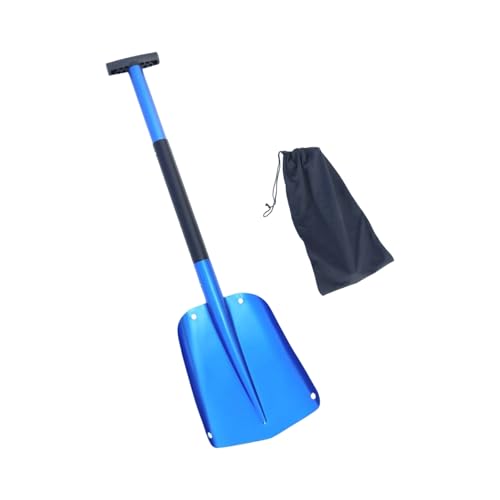 Metal Snow Shovel with Space Saving Design Sand and Soil Removal Tool for Camp and Homeowners Outdoor Emergencies Tool Aluminum 