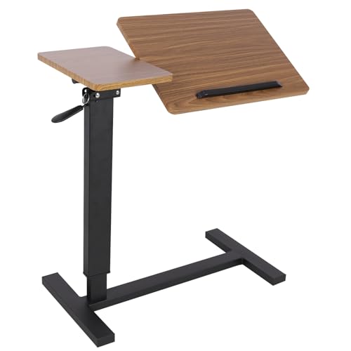 FATIVO Mesa Auxiliar Plegable con Ruedas 75x40x73-97 cm para Sofá y Cama