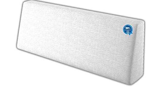 MICAMAMELLAMA Respaldo Cojin para Sofa de palets/europalet | Desenfundable | Interior y Exterior | Color Blanco Nautico | 100% Impermeable | Espuma de Alta Densidad.