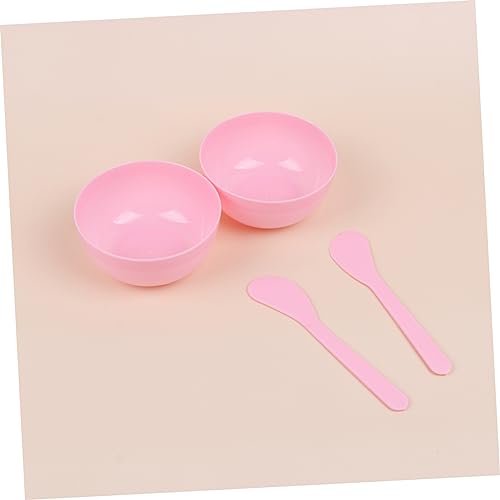 10 tazones para mezclar cristal rosa reutilizables y apilables miniatura 5