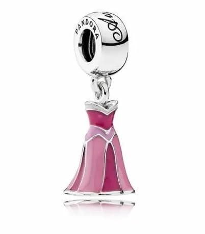 Ciondolo vestito principessa Disney per bracciali PANDORA collana braccialetto europeo charm per donna ragazza, Pequeño, Argento, Non applicabile.