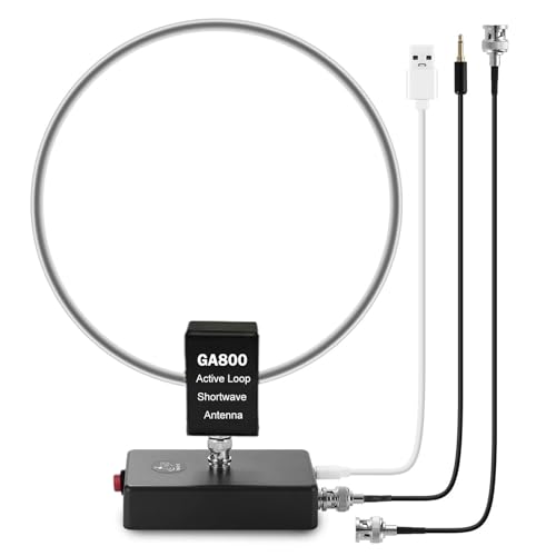 Antena de bucle activa GA800 AURSINC onda corta portátil BNC receptor radio de 10KHz a 159MHz