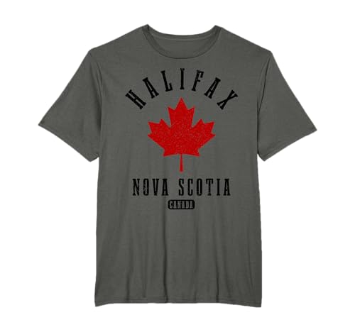 Halifax Nova Scotia Canada Vintage Canadian Flag T-Shirt