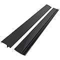Silicone Stove Counter Gap Cover (2 Pack),Easy Clean Heat Resistant Wide & Long Kitchen Stove Gap Filler,Seals Spills Between Counters, Oven, Stovetops, Washing Machines, Washer, Dryer(25in, Black)