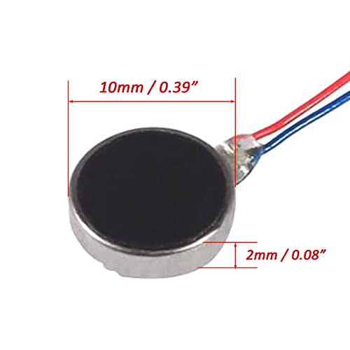 Aediko 30Pcs Mini Vibration Motors Dc 3V Flat Coin Button-Type Vibrating Motor 10000Rpm Self Adhesive Vibration Motor 10X2Mm For Diy Mobile Cell Phone Pager Tablet Toys #TOP3