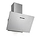 KLARSTEIN Silver Lining - hotte aspirante murale, classe A, mode recyclage ou évacuation de l'air, 568 m³/h, 3 vitesses, tactile, écran LED, hotte inclinée, 60cm - inox