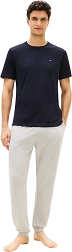 Tommy Hilfiger Herren S/S T-Shirt, Schwarz (Marineblau/Utility Sage/Weiß), M 5
