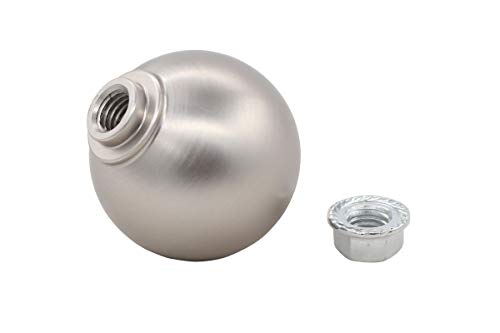 Xtremeamazing Aluminum Round Ball 5 Speed Manual Gear Stick Shift Shifter Lever Knob M10 X 1.5 Thread Screw Adapter Nuts For Fd2 Type-R #TOP2