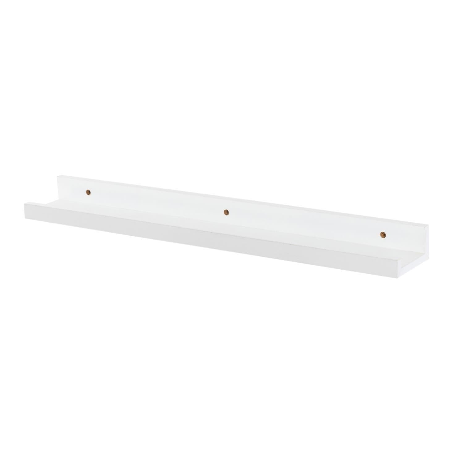 Harbour Housewares Floating Picture Ledge Wall Shelf - 56cm - White - Pack of 1 - Photo Gallery Bookshelf Wall Shelves Bookcase Floating Shelves for Living Room Display, Bedroom, Office Storage
