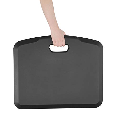 Image of ErgoYou - Ergonomic Anti Fatigue Mat - 560 x 460 x 19 mm - Ideal for use at Height Adjustable Tables, Standing Desks, Kitchen, Receptionist & Chefs - Imported High Durability Premium Polyurethane Foam