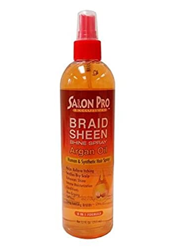 Salon Pro Braid Sheen Shine Spray 8 in 1 Formula 12 oz. miniatura 1