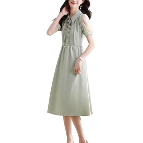 Robe d'été style chinois couleur unie parfaite pour les vacances