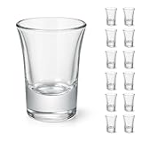 Carlso Schnapsgläser Set, 12 Stück, Glas, 4 cl, Spülmaschinenfest, Standfest, Shot Gläser für Party und Bar (12, 30835)