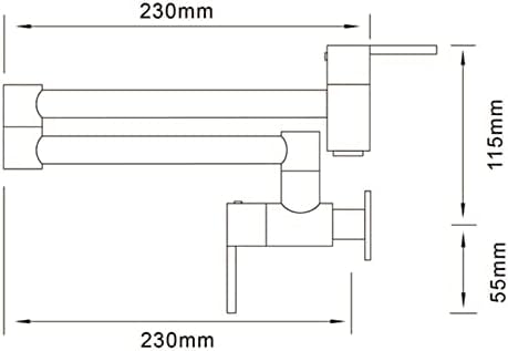 Robinet de cuisine à double joint et bras articulé orientable - 5