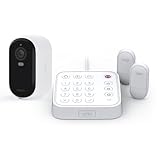 Arlo Home Security System - Wired Keypad Sensor Hub, (2) 8-in-1 Sensors, 24/7 Professional Monitoring + Outdoor 2K (1 Cam) + Bundle - No Contract Required, Alarm System for Home Security