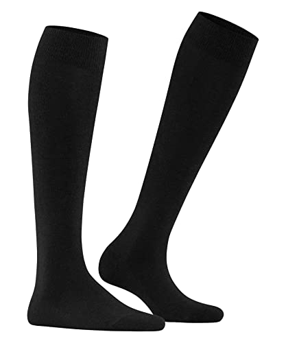 Image of FALKE Women's Family Knee High Socks, Black, 8-10.5