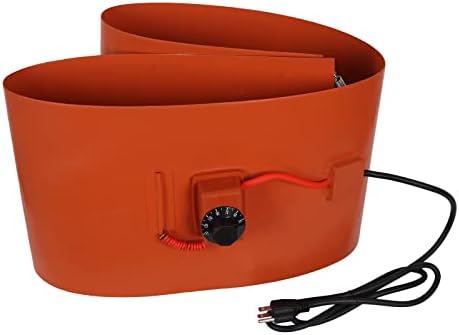 Drum Pail Heater 55-Gallon Nopwer - Silicone Barrel Heat Pad Band Warmer Kit 150℃ 120V 10inch