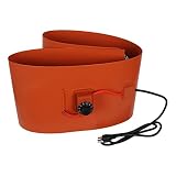 Drum Pail Heater 55-Gallon Nopwer - Silicone Barrel Heat Pad Band Warmer Kit 150℃ 120V 10inch