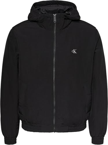 Calvin Klein Herren Übergangsjacke Padded Nylon mit Kapuze, Schwarz (Black), XL – Ansicht 5