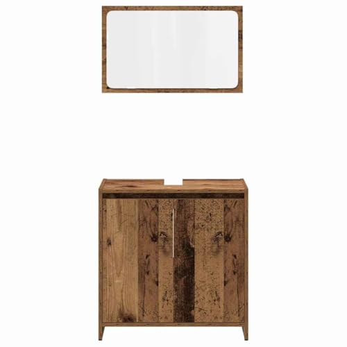 Muebles de baño para resolver la falta de espacio con madera antigua 7