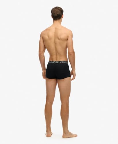 Superdry Men's 3 Pack Trunks, Triple Black/Grey3