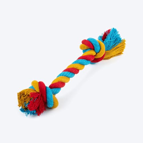 Image of Tail Dog Toys + Dog Chew Toys + Puppy Teething Toys + Rope Dog Toy + Dog Toys for Small to Medium Dog Toys + Dog Toy Pack + Tug Toy + Dog Toy Set + Washable Cotton Rope for Dogs (2 Knot Rope)