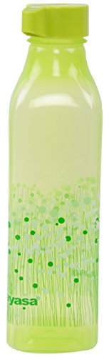 Image of Nayasa Superplast Plastic Square Deluxe PP Fridge Bottles 1 Litre, Set of 6, Blue, Yellow, Pink