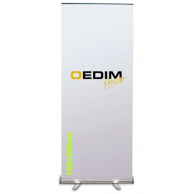 Oedim Rollup 100x200 Expositor Publicitario Fabricado En Lona Frontlit 420gr Impresa A Todo Color. 1 Cara. Rollup, Expositor Publicitario Enrrollable.