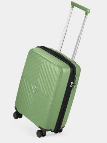 Image of VIP Polypropylene (PP) Quad Active Cabin 55 Cm (Small) 8 Spinner Wheels Trolley Bags for Travel, Hard Case Lightweight Bag with Combination Lock (Green, Cabin | 55 cm | Small)