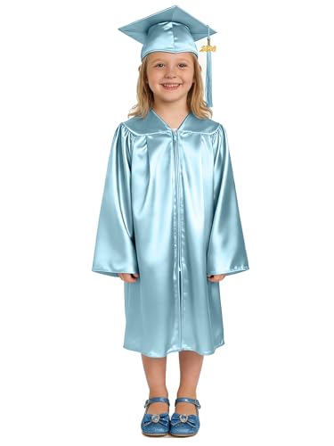 Image of GradPlaza Shiny Preschool Graduation Cap and Gown for Kids 2026 Tassel kindergarten graduation cap and gown