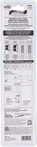 Wright Products - Light Duty Pneumatic Screen And Storm Door Closer, Black #TOP2