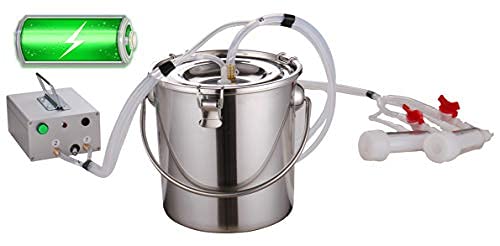 FARM LEAGUE Goat Milking Machine (7 Gifts), Pulsation Vacuum Pump,Food Grade Automatic 7L Milking Machine for Goat,US Standard(7L, Goat)